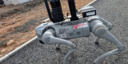 Robot dog at AMIC construction site